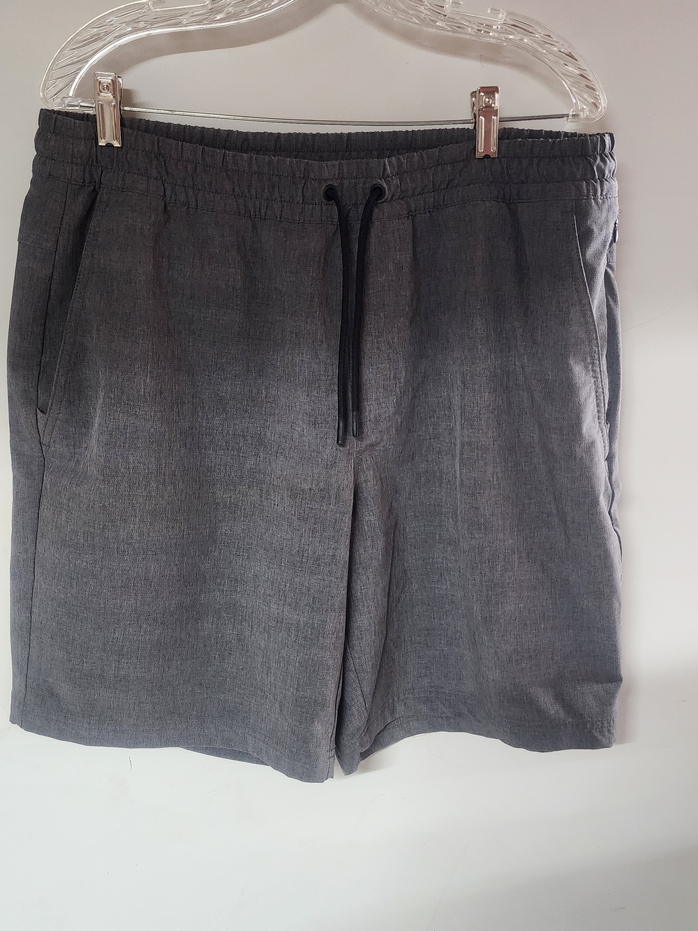 Men's Gray Elastic Waist Drawstring Shorts Never Not Hustling